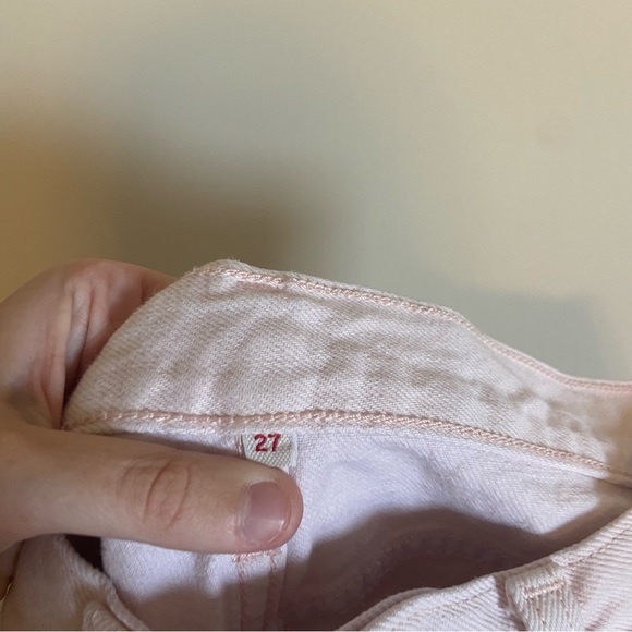 Levi’s Wedgie Fit Ankle Light Pink Raw Hem Jeans - Picture 4 of 8